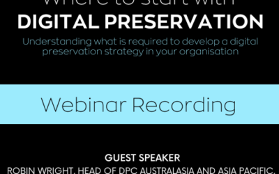 Where to start with DIGITAL PRESERVATION webinar recording