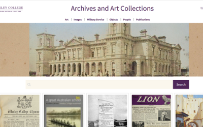 Wesley College Archives and Art Collections – The Power of Recollect to Unlock Knowledge in Archival Collections