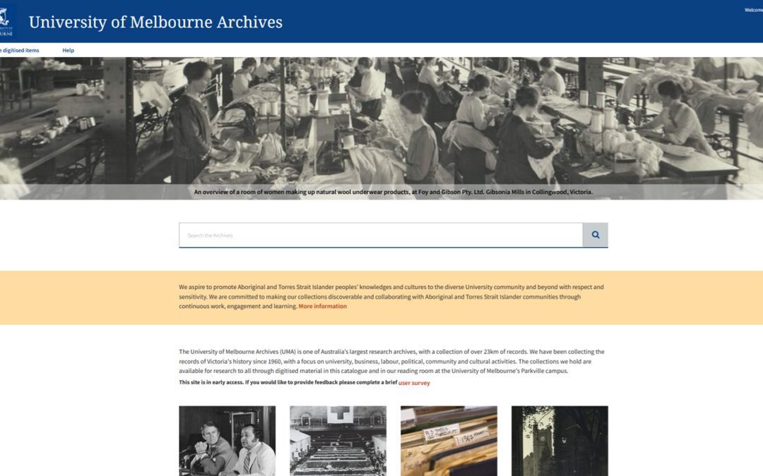 Records at the University of Melbourne Archives span more than 23 kms